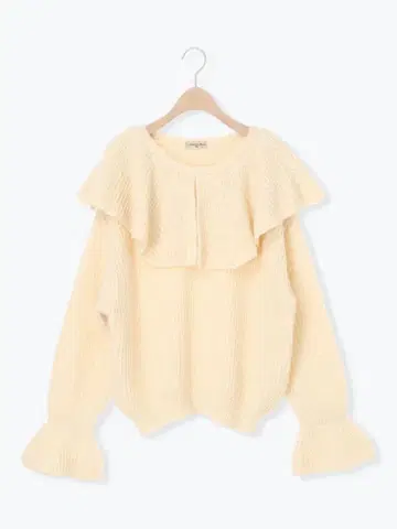 Samansa Mos2 프릴 칼라 니트