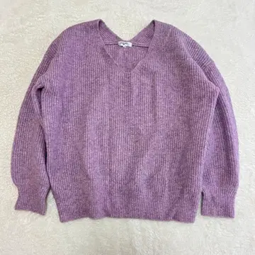 NATURAL BEAUTY BASIC 기모 니트 풀오버 라벤더