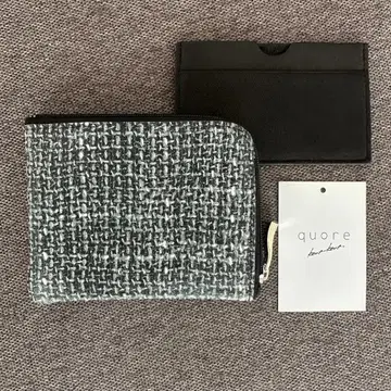 [새상품 미사용] Kawa-kawa/카와카와 이단 접이식 지갑 블랙