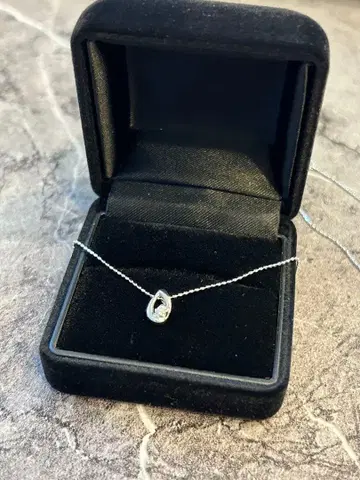 Take up K10WG 다이아몬드 0.02ct 눈물형 물방울 목걸이