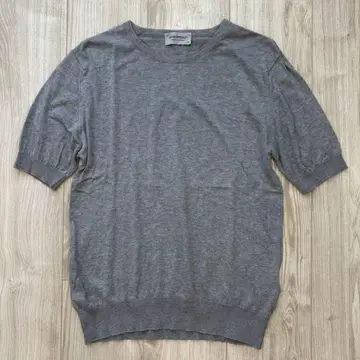 [새상품급] 존스메들리 씨 아일랜드 코튼 반팔 니트 스웨터 그레이 M