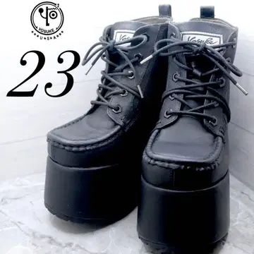 [ 6 ] 23 YOSUKE 블랙 요스케 블랙 통굽 부츠 레이스업