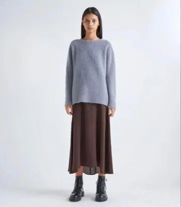 [ ATON ] 에이톤 퍼 캐시미어 크루넥 스웨터 니트