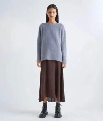 [ ATON ] 에이톤 퍼 캐시미어 크루넥 스웨터 니트