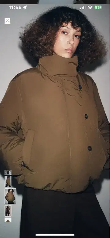 ZARA 브라운 다운 자켓