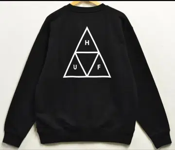 HUF 블랙 맨투맨 트레이닝복 블랙 컬러 XL