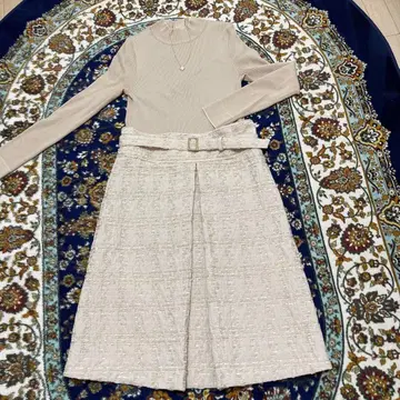 EPOCA 고급 자카드 트위드풍 고급 원피스