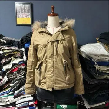 BACK NUMBER 후드 부착 모즈 코트 M 사이즈