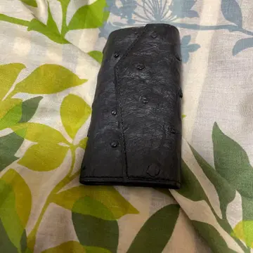 가죽 키케이스 블랙 골드 금장 장식 5개 수납