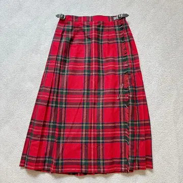 새상품급 O'NEIL of DUBLIN 타탄 체크 랩스커트 레드