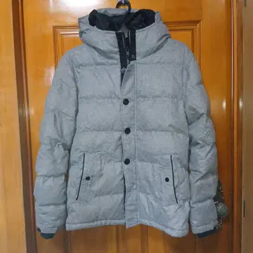 새상품급 그레이 후드 부착 다운풍 자켓