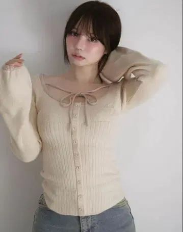 andmary Sonique 니트 탑 아이보리