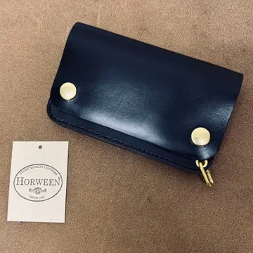 크롬엑셀 트래커 지갑 미들 블랙 브라운 심 HORWEEN