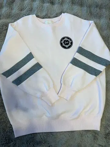 Rady 스트라이프 소매 맨투맨 핑크 x 그레이