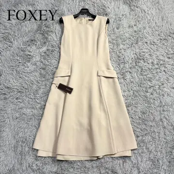 정가 15만 폭시 '21년 프렌치 플랩 드레스 원피스 로고 자수