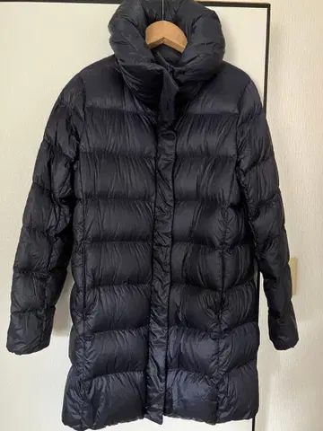 UNIQLO 롱 코트 M 사이즈 네이비 컬러