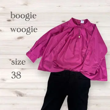 새상품급 boogie woogie 블라우스 셔츠 핑크 사이즈 38 오피스