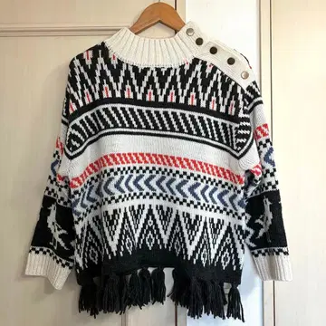 [새상품] 어스 뮤직&에콜로지 노르딕 프린지 스웨터