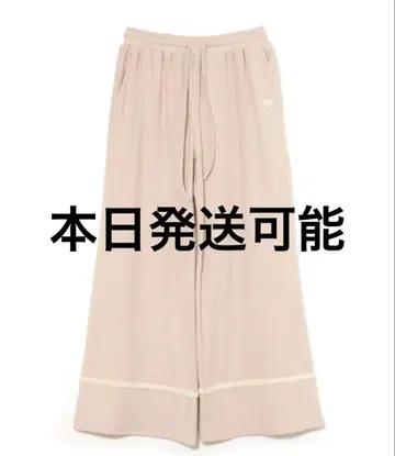 안도 마리 Milky pile heart long pants pink