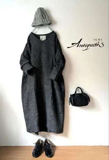 ICHI Antiquites 울린넨 와이드 사이즈 원피스