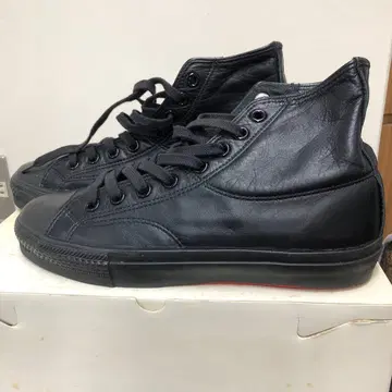 요지 야마모토 블랙 가죽 하이컷 스니커즈 미사용 새상품급