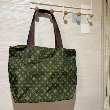 Daily russet 그린 무늬 토트백