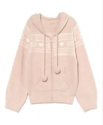 마리 Eve 니트 노르딕 후디 베이비 핑크