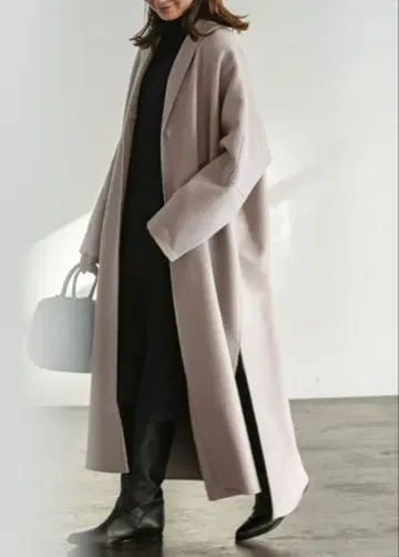 노블 리버 오버 플레어 코트 36 그레이 B