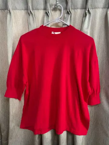 MEYAME 메야메 레드 반팔 니트