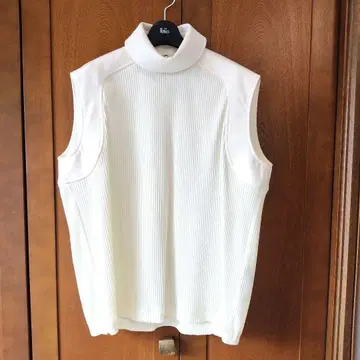 THE RERACS 화이트 슬리브리스 하이넥