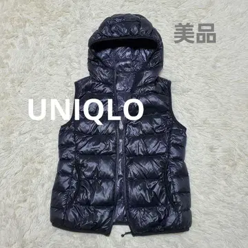 유니클로/울트라 라이트 다운 베스트 후드 부착 블랙 M