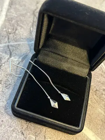 TSUTSUMI K10 WG 다이아몬드 귀걸이 물방울 모양 아메리칸