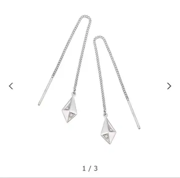 TSUTSUMI K10 WG 다이아몬드 귀걸이 물방울 아메리칸 체인