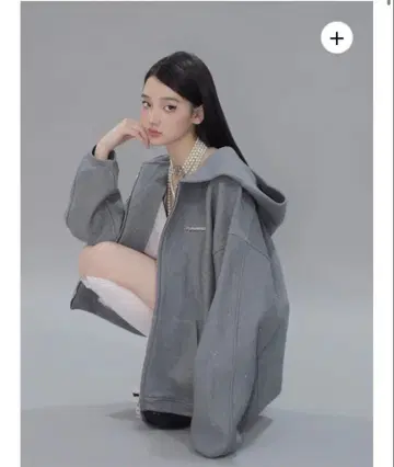 andwang Kirakira 집업 (gray) S 사이즈