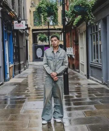 BEAMS Lee WIDE FADE BAGGY JEANS