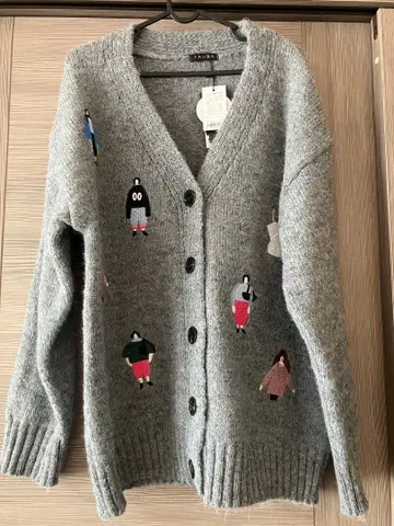 [ 새상품 ] 패션 메시지 TRUBE LaLa 그레이 가디건 L~LL