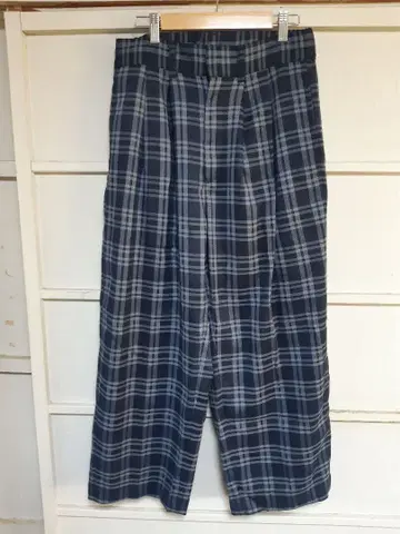 FFEIN 와이드 스트레이트 턱 슬랙스 팬츠 / 슬랙스 체크