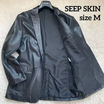 고급 새상품급 레더 자켓 테일러드 자켓 블랙 양가죽 램 가죽