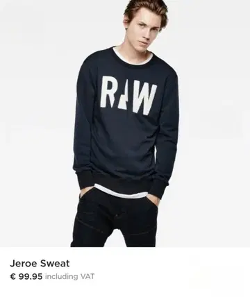 초 메루카리 시 G-STAR RAW 프론트 로고 맨투맨 네이비