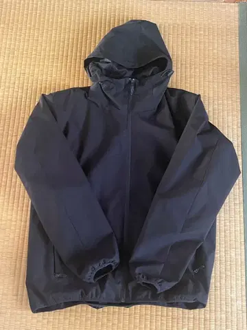 GU GU 윈드 블루필 쉘 후드티 블랙 남성용 M