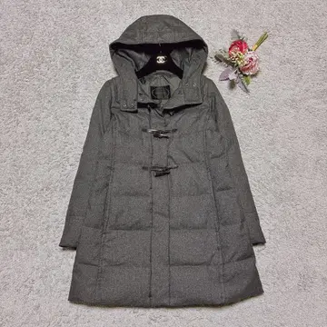 [ 미사용급 ] 언타이틀 울 다운 코트 후드 토글 소가죽 S