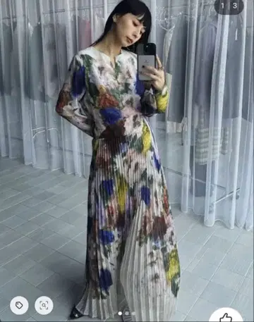 Ameri UND TEXTURE ART FLOWER DRESS