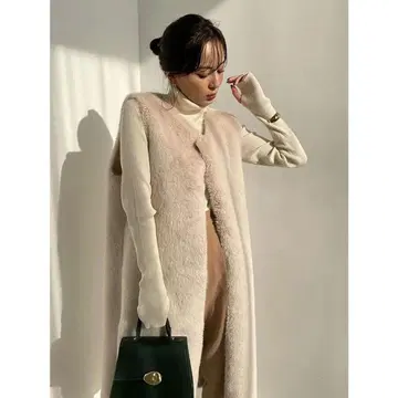 anuans 아뉴앙스 캐시미어 혼방 핏 리브 니트탑 ( IVORY )