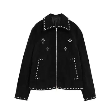 클라네 SUEDE STUDS BLOUSON