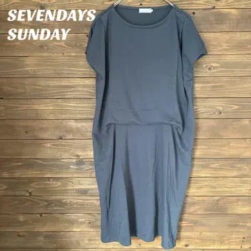 [ 세븐 데이즈 선데이 ] 그레이 반팔 티셔츠 원피스 M