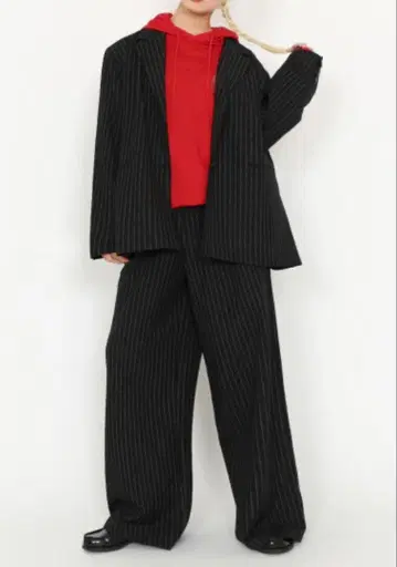 셋업 핀스트라이프 오버 자켓 & 팬츠 PUNYUS 푸뉴즈