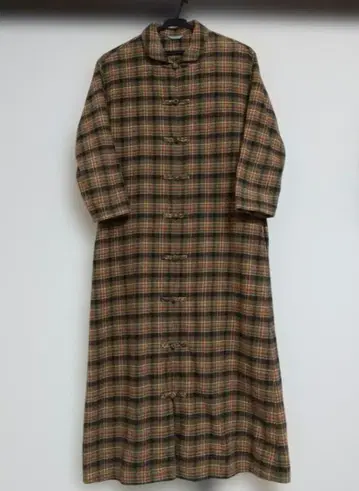 powder 시모사코 히데키 플란넬 원피스 차이나 버튼