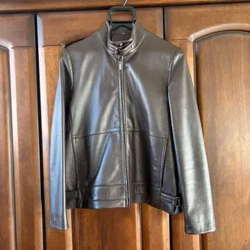 천연 가죽 레더 자켓 다크 브라운