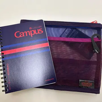 최종 가격 [ 기묘한 이야기 ] 훼미리마트 콜라보 메쉬 파우치 노트