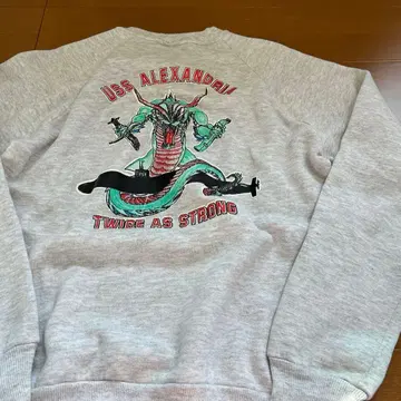 [레어 프린트] 90s JERZEES USS 래글런 맨투맨 USA제